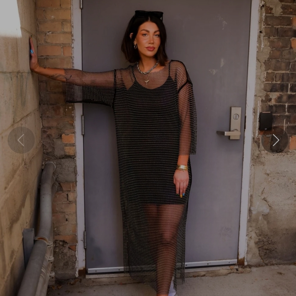 Dressed in Lala Mirror Ball Mesh Dress L/XL